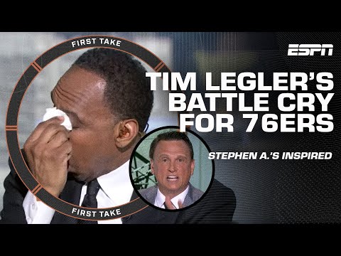 ð¤£ Stephen A. emotional after Tim Legler's MOTIVATIONAL speech for Knicks-76ers | First Take