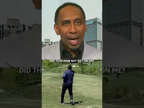 That looked like my first pitch! - Stephen A. rips Ryan Clarkâs golf swing ðï¸ #shorts