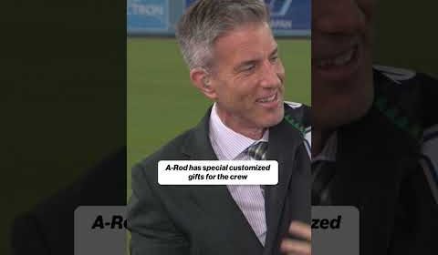 A-Rod gives the crew custom T-Wolves jerseys #NBA #MLB