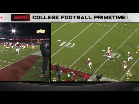 Andrew Luck reacts mid-interview to a Stanford scoop-and-score ð£ï¸ | ESPN College Football