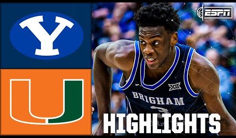 BYU Cougars vs. Miami Hurricanes | Full Game Highlights | ESPN College Basketball