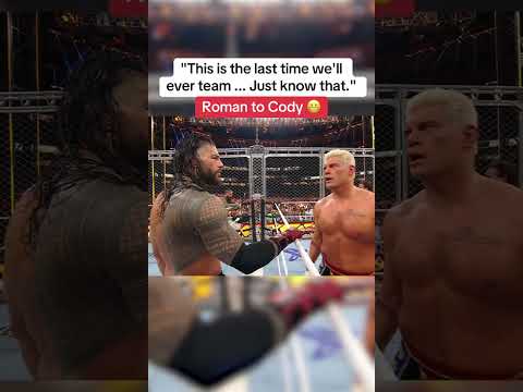 This tense exchange between Roman Reigns & Cody Rhodes ð