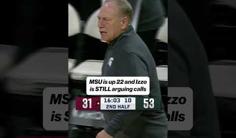 Tom Izzo doesn't care about the score ð #tomizzo #michiganstate #basketball